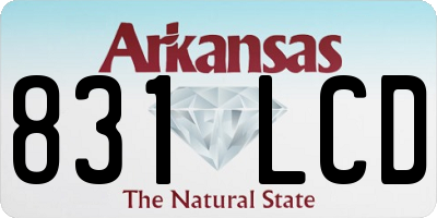 AR license plate 831LCD