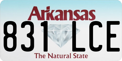 AR license plate 831LCE