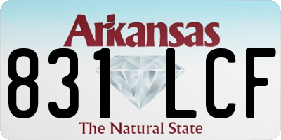 AR license plate 831LCF