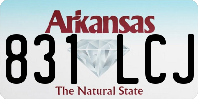 AR license plate 831LCJ