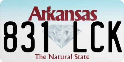 AR license plate 831LCK
