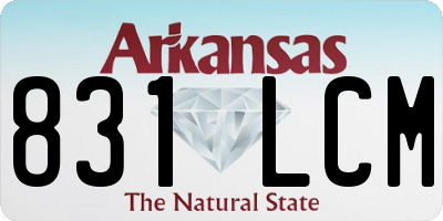 AR license plate 831LCM