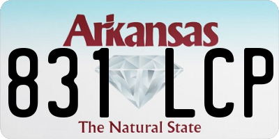 AR license plate 831LCP