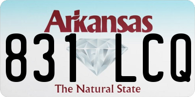 AR license plate 831LCQ