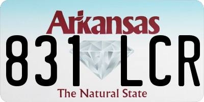 AR license plate 831LCR