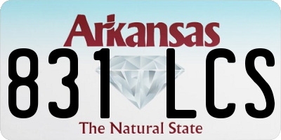 AR license plate 831LCS