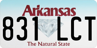 AR license plate 831LCT