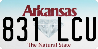 AR license plate 831LCU