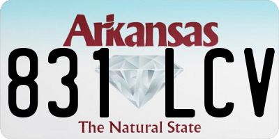 AR license plate 831LCV
