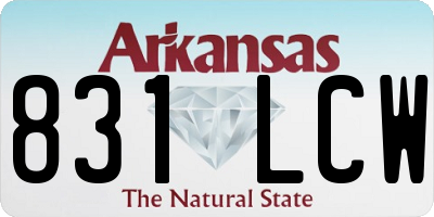 AR license plate 831LCW