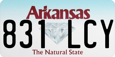 AR license plate 831LCY