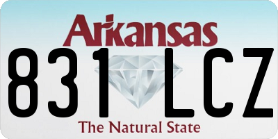 AR license plate 831LCZ