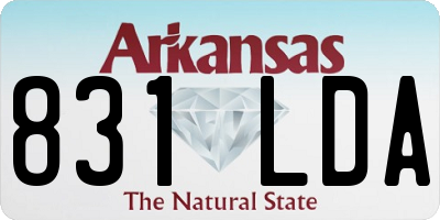 AR license plate 831LDA
