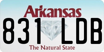 AR license plate 831LDB