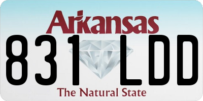 AR license plate 831LDD