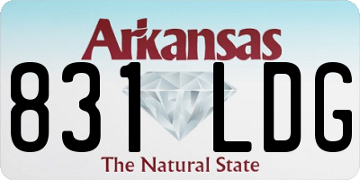 AR license plate 831LDG