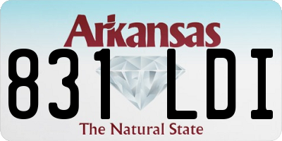 AR license plate 831LDI