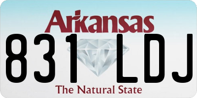 AR license plate 831LDJ