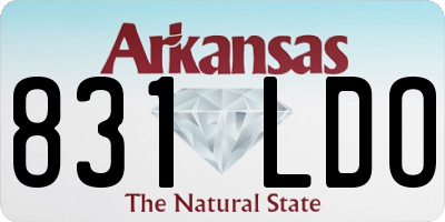 AR license plate 831LDO