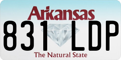 AR license plate 831LDP