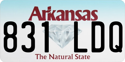 AR license plate 831LDQ