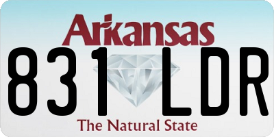 AR license plate 831LDR