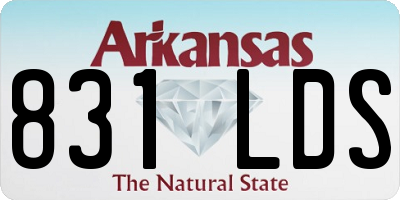 AR license plate 831LDS