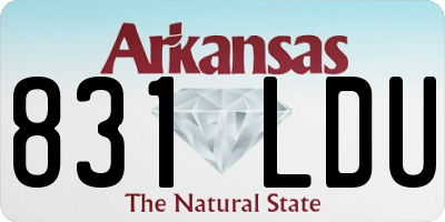 AR license plate 831LDU