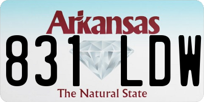 AR license plate 831LDW