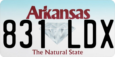 AR license plate 831LDX