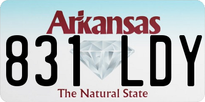 AR license plate 831LDY