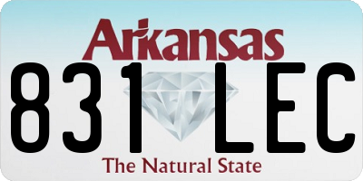 AR license plate 831LEC