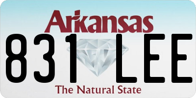 AR license plate 831LEE