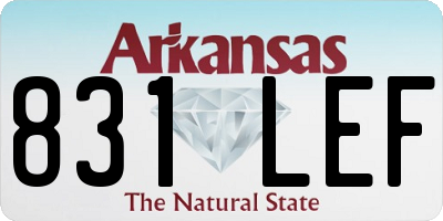 AR license plate 831LEF