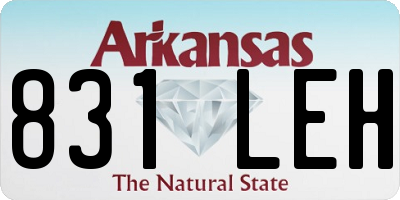 AR license plate 831LEH