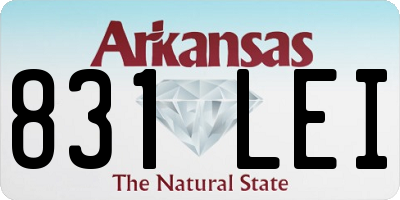 AR license plate 831LEI