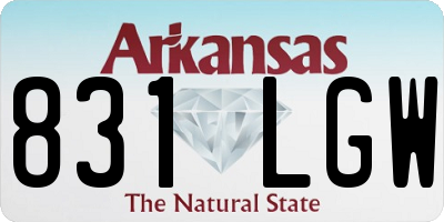 AR license plate 831LGW