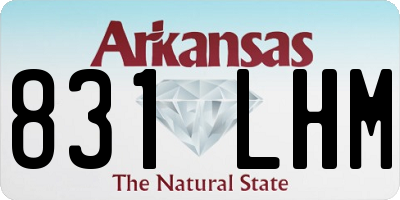 AR license plate 831LHM