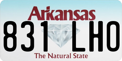 AR license plate 831LHO