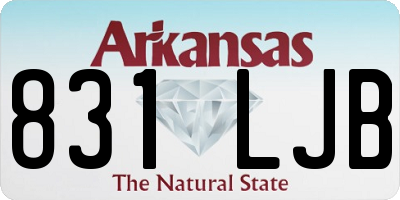 AR license plate 831LJB