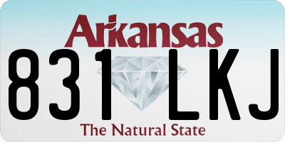 AR license plate 831LKJ