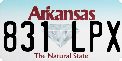 AR license plate 831LPX