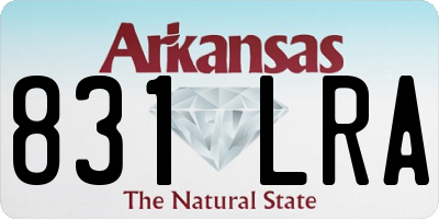 AR license plate 831LRA