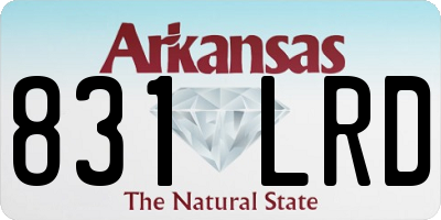 AR license plate 831LRD