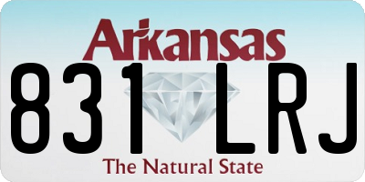 AR license plate 831LRJ