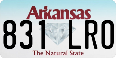 AR license plate 831LRO