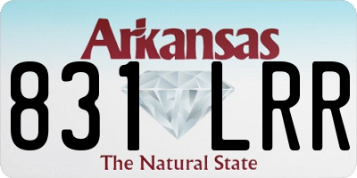 AR license plate 831LRR