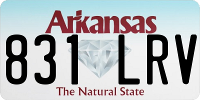 AR license plate 831LRV