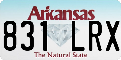 AR license plate 831LRX