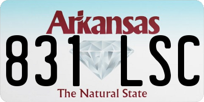 AR license plate 831LSC